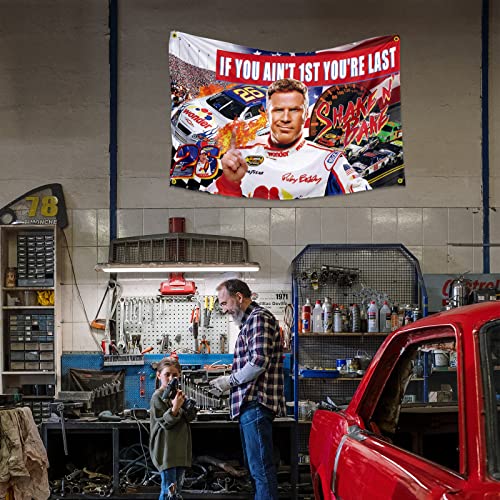 XEODE If You Ain't 1st First You're Last Flag for Talladega Nights Ricky Bobby，3x5 Feet Flag Funny Poster Durable Man Cave Wall Flag with Brass Grommets This beautiful entertaining banner flag for College - Image 4