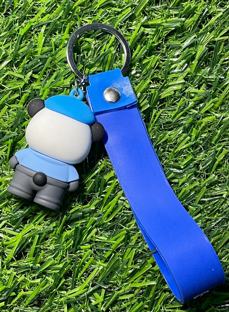 Distinctive cartoon keychain distinctive accessory cartoon policeman character keychain with ribbon that fits with car keys wallets and bags beautiful creative gift - Image 3