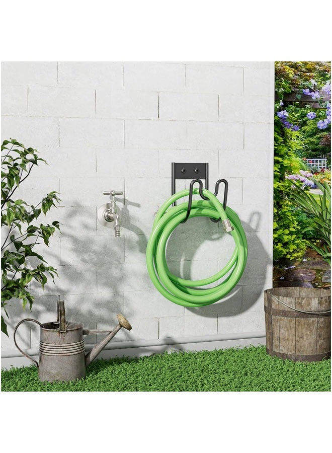Hihonor Garden Metal Hose Holder,  Wall Mounted Water Hose Holder,  Hose Hanger Heavy Duty for Water Hose Extension Cords Vacuum Hose - Image 2