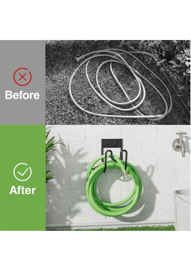 Hihonor Garden Metal Hose Holder,  Wall Mounted Water Hose Holder,  Hose Hanger Heavy Duty for Water Hose Extension Cords Vacuum Hose - Image 4