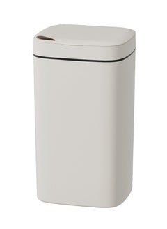 Hihonor 12L Electric Trash Can with Lid, 360° Touch Sensor Automatic Lid Opening Trash Can, Smart Electric Plastic Trash Can (Living Room, Bedroom, Office, Kitchen), White  - Image 1