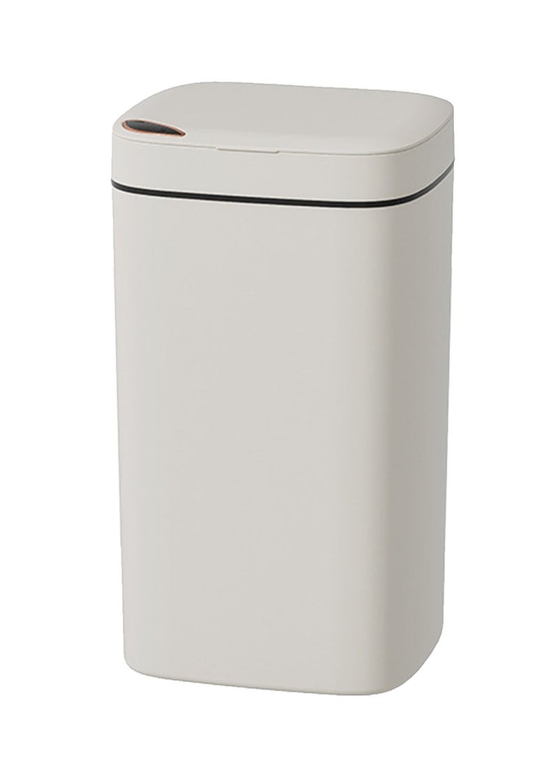 Hihonor 12L Electric Trash Can with Lid, 360° Touch Sensor Automatic Lid Opening Trash Can, Smart Electric Plastic Trash Can (Living Room, Bedroom, Office, Kitchen), White  - Image 1