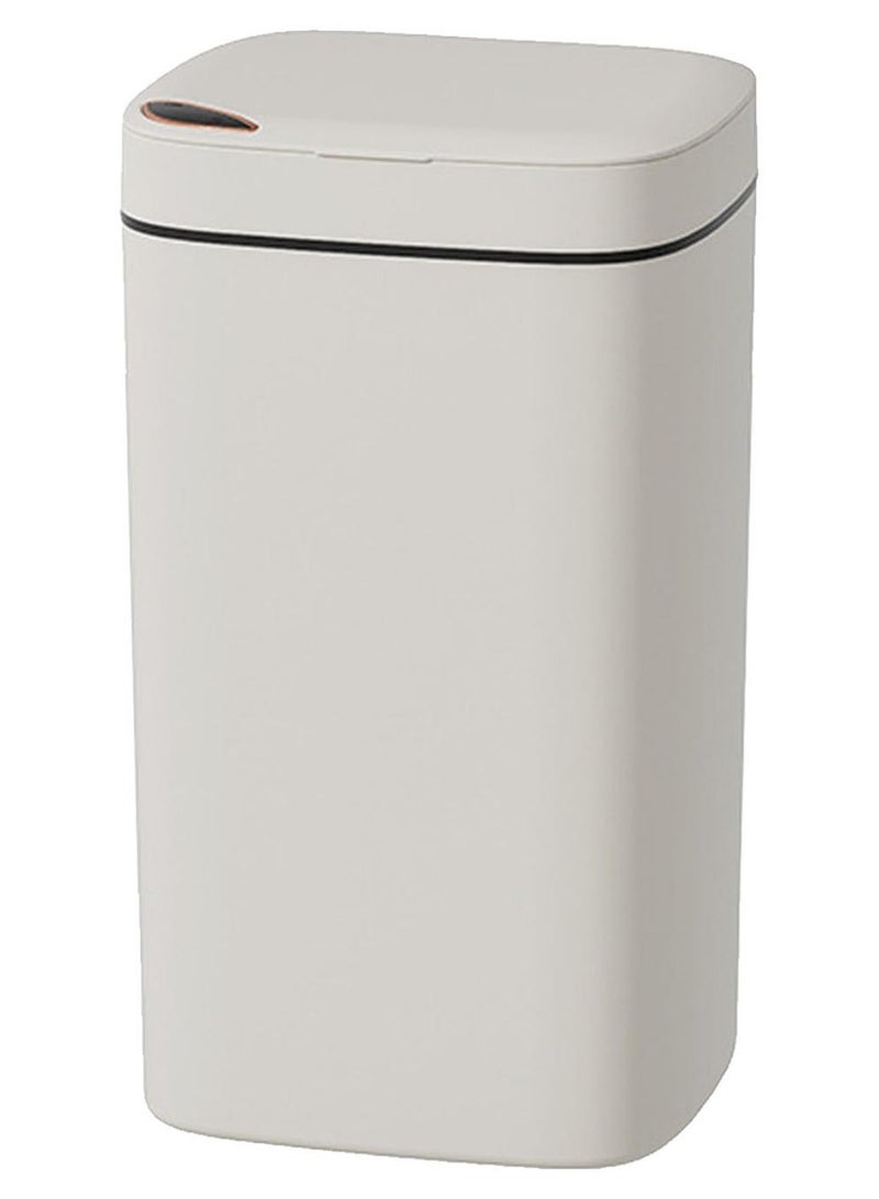 Arabest سلة المهملات الكهربائية سعة 16 لترًا مع غطاء، سلة المهملات التي تفتح تلقائيًا عند لمس 360 درجة، سلة المهملات البلاستيكية الكهربائية الذكية (غرفة المعيشة، غرفة النوم، المكتب، المطبخ)، أبيض - Image 1