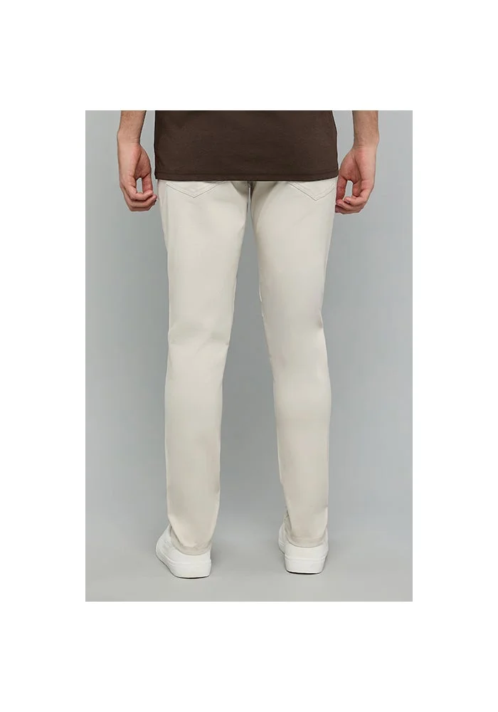 R&b  Solid Slim Fit Pants with Button Closure for Men | Best Price UAE