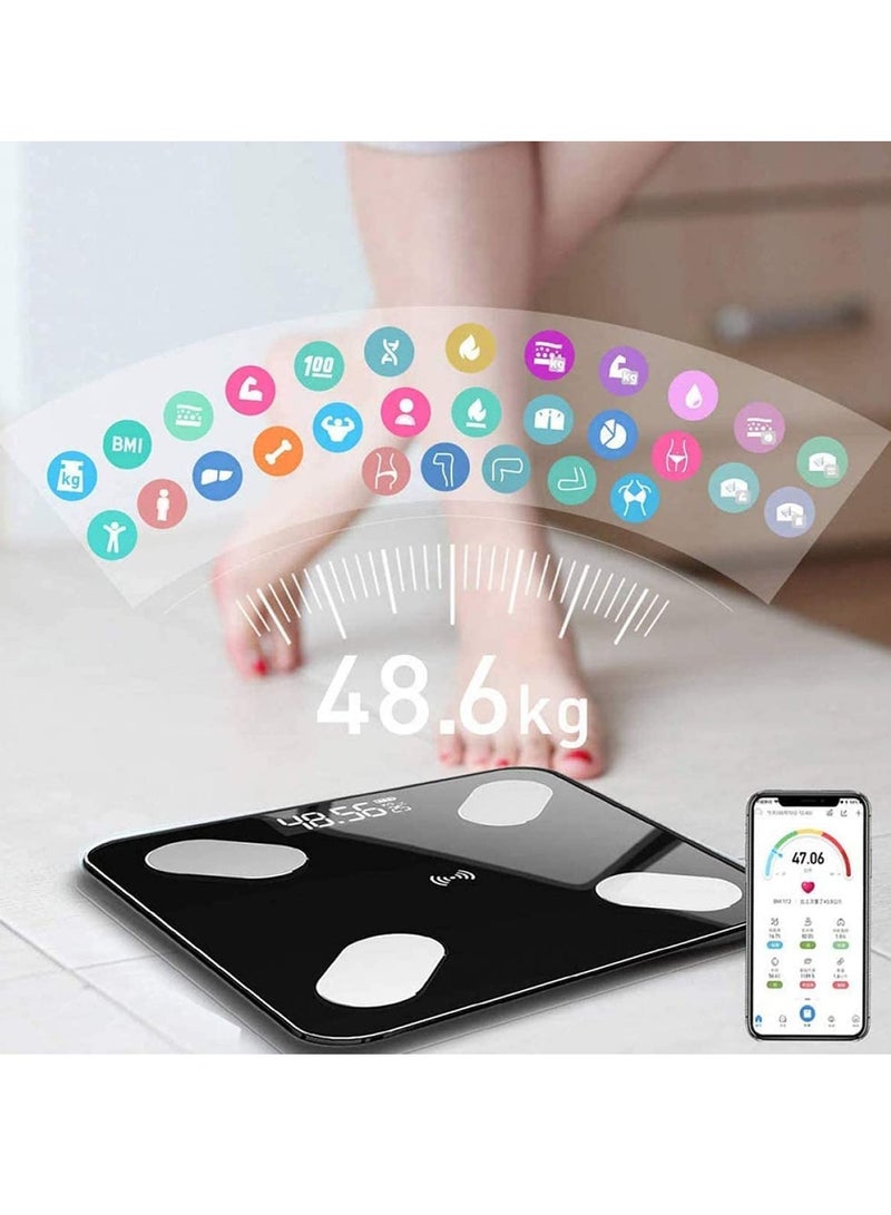 ELTRAZONE Smart Body Fat Scale – Bluetooth Electronic Weight Scale, BMI Analyzer, Body Composition Monitor, Accurate Measurements, Syncs with Smartphone App, Useful Gift for Home & Family, Weight Scales for Health Tracking - Image 3