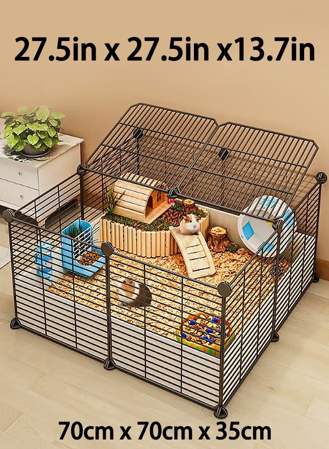 Pet Fence Pet House Hamster Cage Breeding Box Fence Pet Patio Fence Diy Foldable Grid Storage Stacking Shelf Suitable For Kittens, Rabbits, Squirrels, Hamsters - Image 2