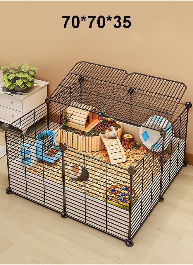 Pet Fence Pet House Hamster Cage Breeding Box Fence Pet Patio Fence Diy Foldable Grid Storage Stacking Shelf Suitable For Kittens, Rabbits, Squirrels, Hamsters
