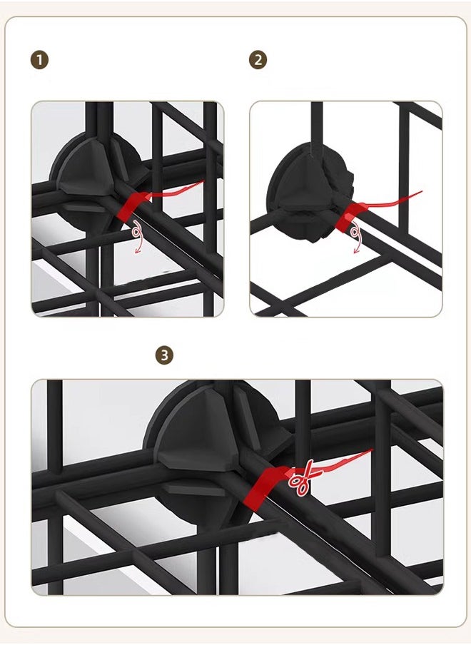 Pet Fence Pet House Hamster Cage Breeding Box Fence Pet Patio Fence Diy Foldable Grid Storage Stacking Shelf Suitable For Kittens, Rabbits, Squirrels, Hamsters