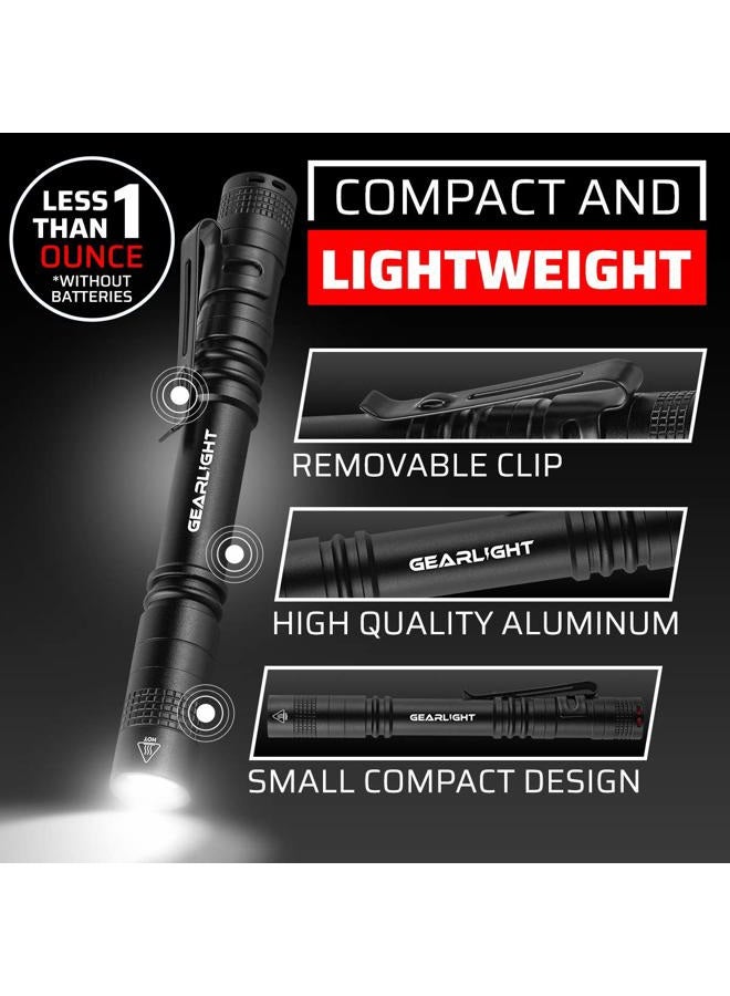 GearLight LED Pocket Pen Light Flashlight S100 [2 PACK] - Small, Mini, Stylus PenLight with Clip - Perfect Flashlights for Inspection, Work, Repair - Image 3