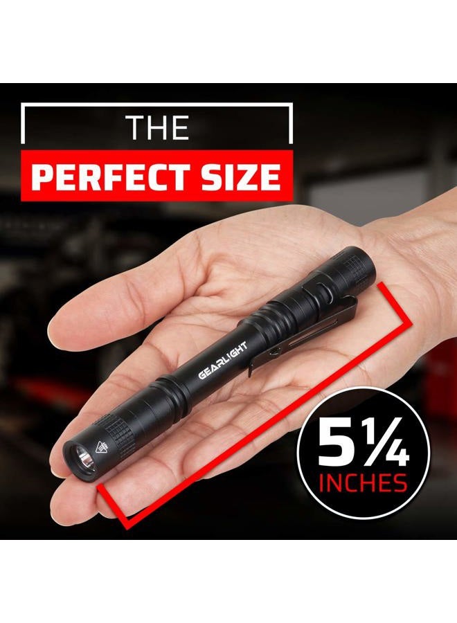 GearLight LED Pocket Pen Light Flashlight S100 [2 PACK] - Small, Mini, Stylus PenLight with Clip - Perfect Flashlights for Inspection, Work, Repair - Image 2