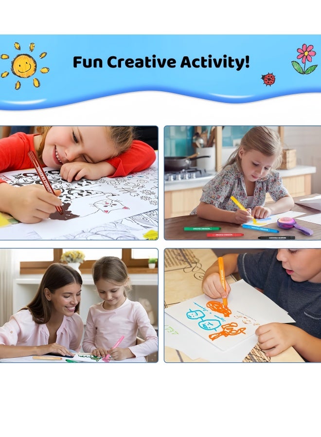 Twist-up crayons for toddlers, 12-color non-toxic washable children's crayons, art supplies, painting colored crayon set, perfect gift for boys and girls, back-to-school gift, Christmas gift - Image 2