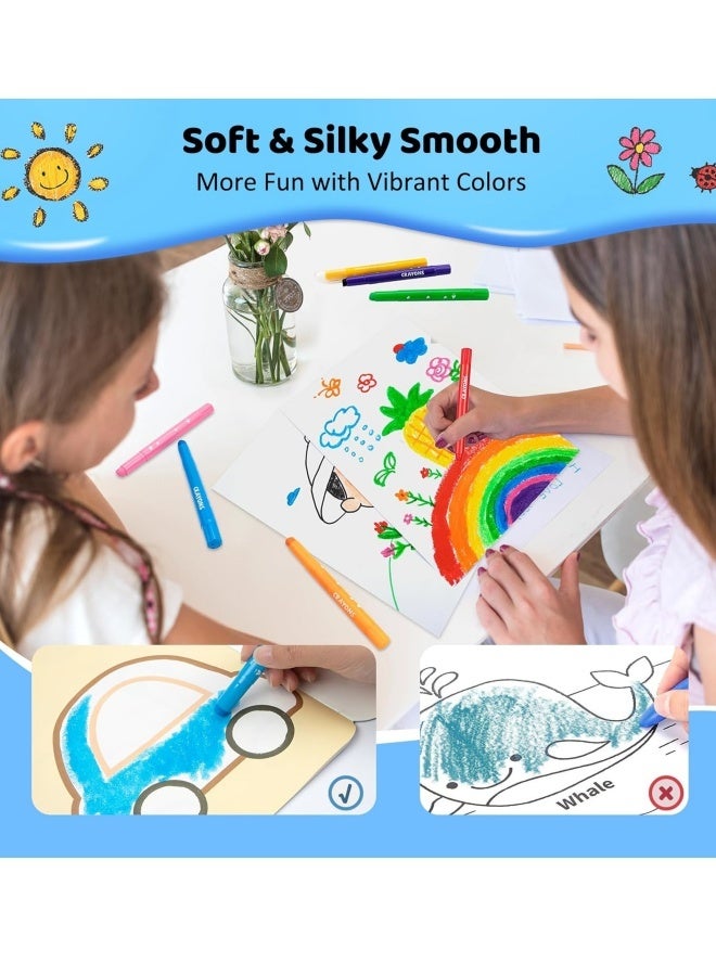 Twist-up crayons for toddlers, 12-color non-toxic washable children's crayons, art supplies, painting colored crayon set, perfect gift for boys and girls, back-to-school gift, Christmas gift - Image 5