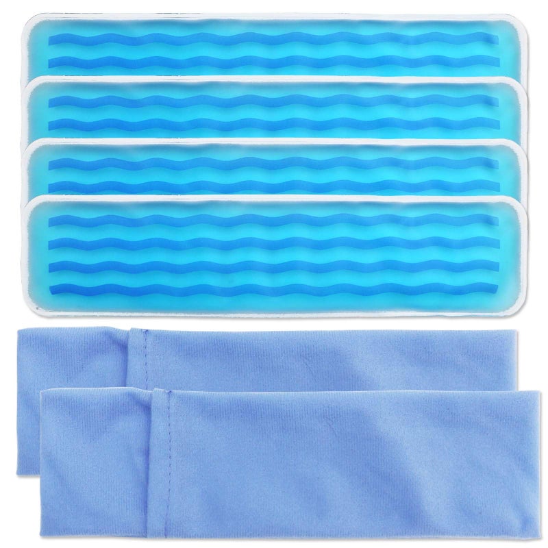 Ruheaou Postpartum Cold Pack, Perineal Cooling Pad Pregnancy & Hemorrhoid Pain Relief, Postpartum Ice Pack Pads with 2 Washable Sleeves (Blue (4 ice Pack+2 Fabric Cover)) - Image 1