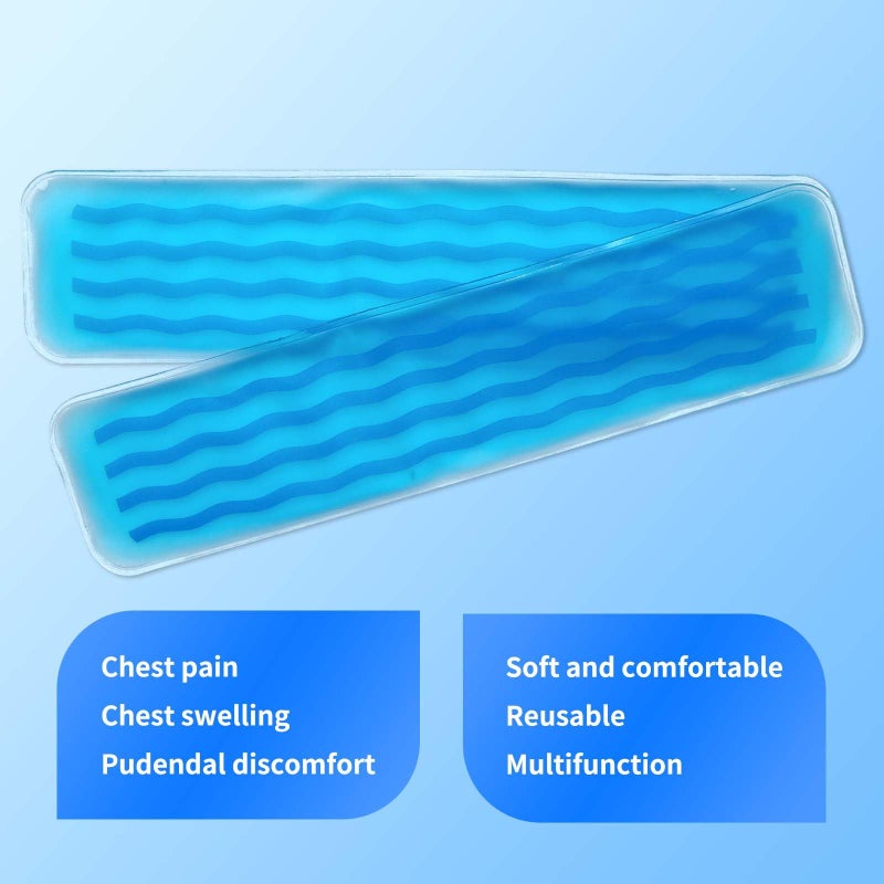 Ruheaou Postpartum Cold Pack, Perineal Cooling Pad Pregnancy & Hemorrhoid Pain Relief, Postpartum Ice Pack Pads with 2 Washable Sleeves (Blue (4 ice Pack+2 Fabric Cover)) - Image 2
