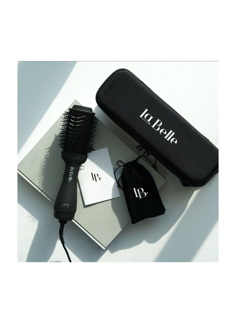 La belle - Unique Brush Hair Styler Black - Image 1