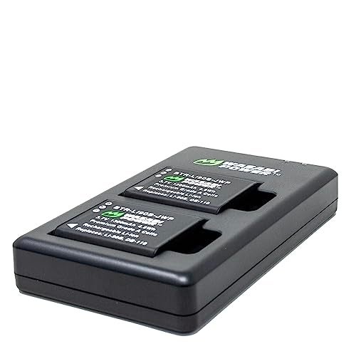 Wasabi Power Battery (2-Pack) and USB-C Dual Charger for Ricoh DB-110 and Ricoh GR III, GR IIIx, Theta X, WG-6, G900, G900 II, G900SE II - Image 4