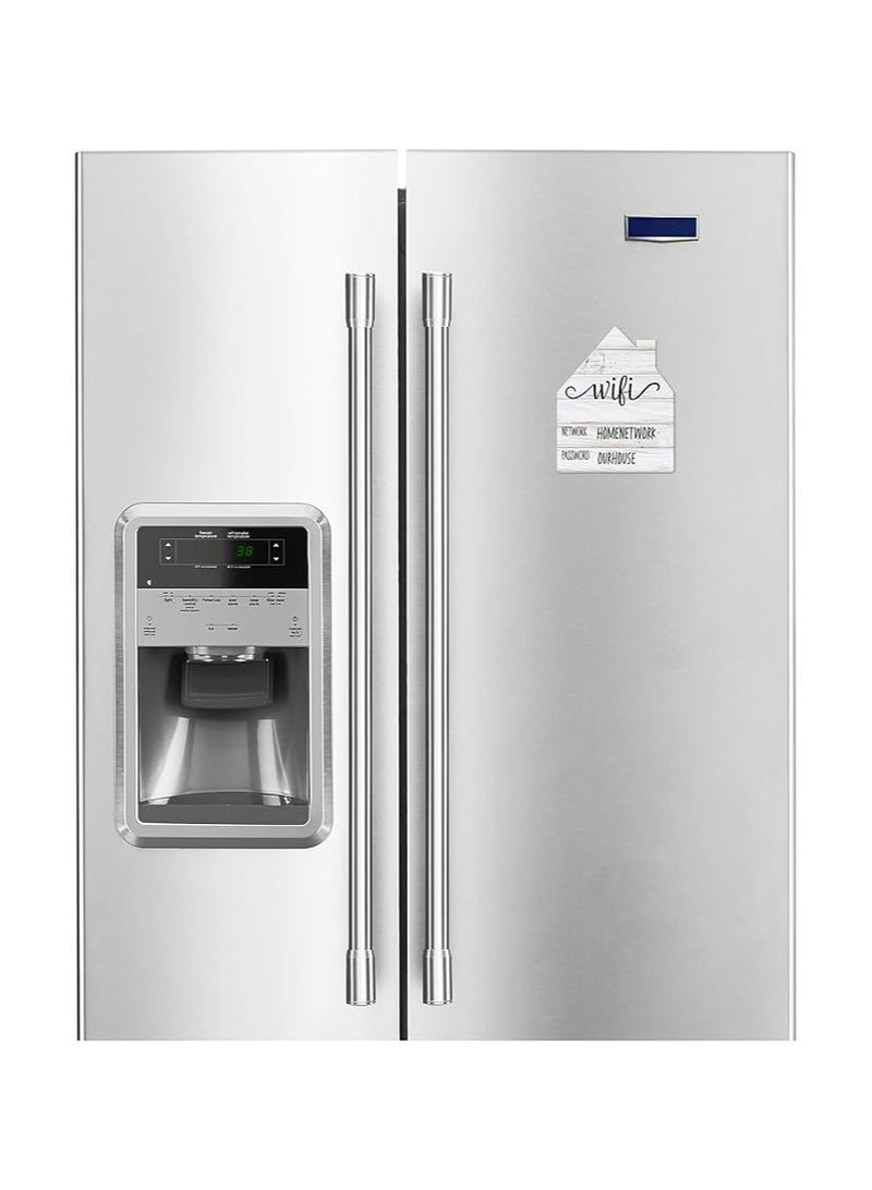 Brothers Bench Rustic White WiFi Password Sign, Rustic Farmhouse Fridge Magnet, WiFi Password Sign for Home with Black Wet Erasable Pen, Magnetic White WiFi Sign for Guests, Fridge Magnet Decor, 4.0 x 5.0 inch - Image 4