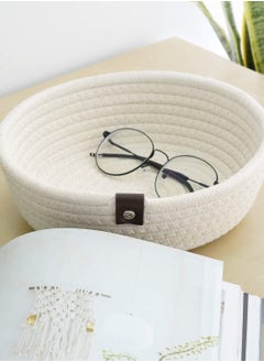 Generic Rope Storage Basket Set of 3 Cotton Rope Storage Durable Nursery Baskets Organizer Bins for Baby Toys  - Image 4