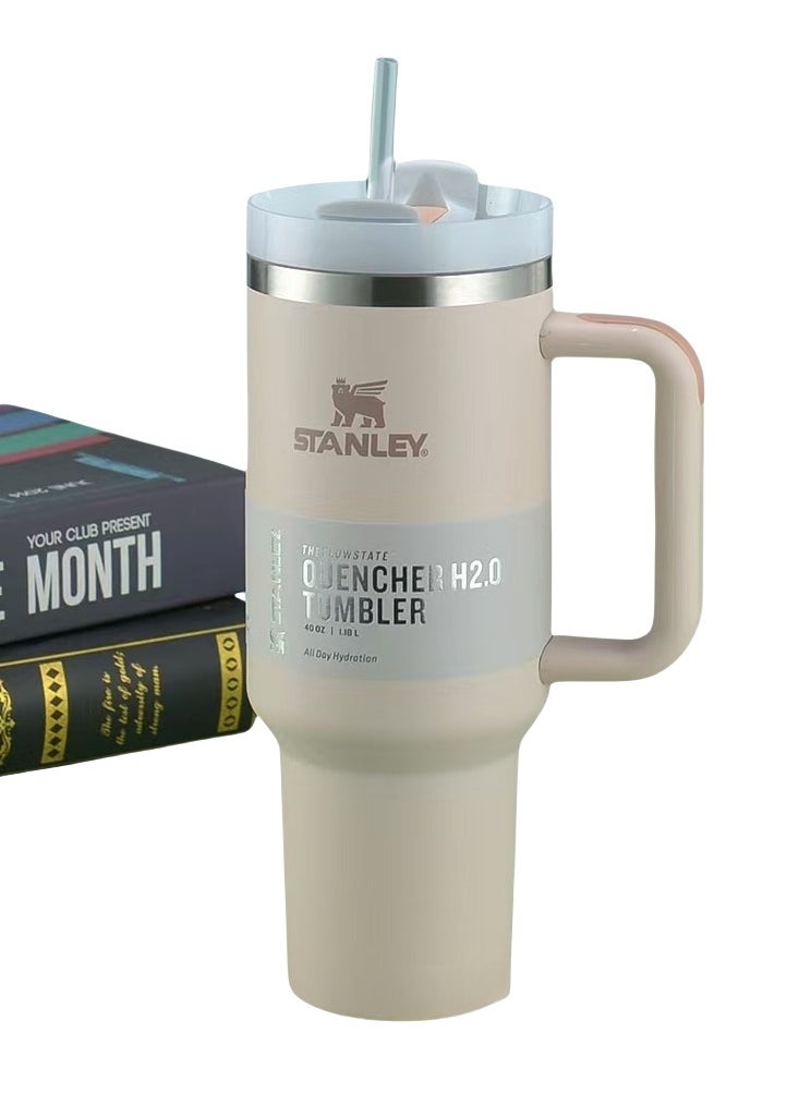 Stanley Quencher H2.0 FlowState Stainless Steel Vacuum Insulated Tumbler with Lid and Straw for Water, Iced Tea or Coffee, Smoothie and More, 40 oz 