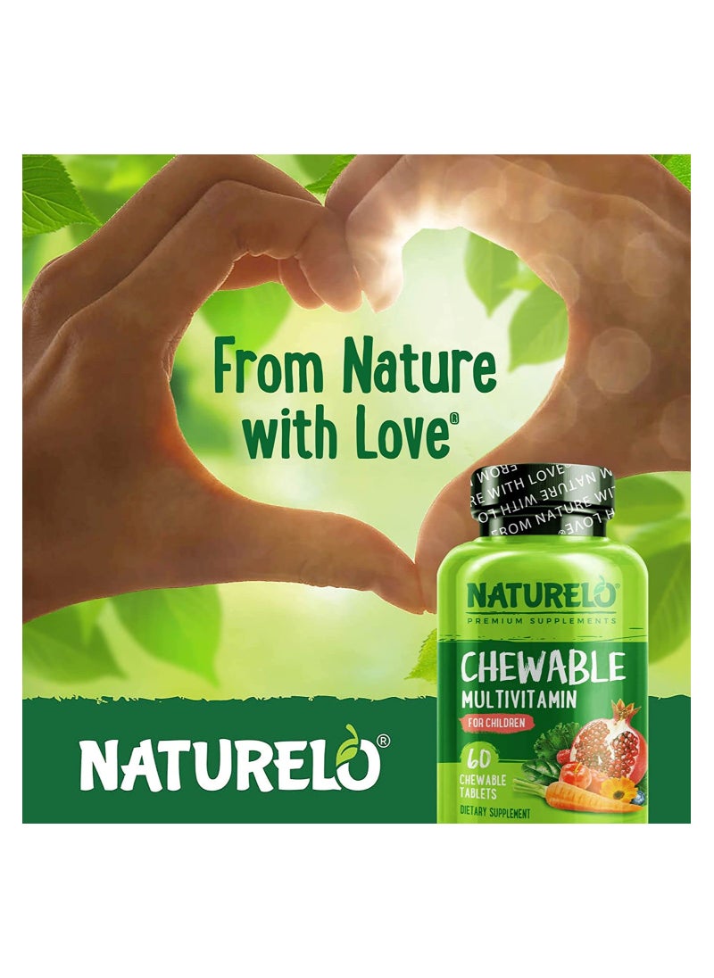 Chewable Multivitamin For Children - 60 Chewable Tablets Dietary Supplement - Formulated to support Immunity, Healthy Growth & Development