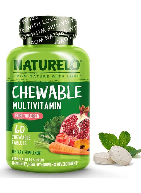 Chewable Multivitamin For Children - 60 Chewable Tablets Dietary Supplement - Formulated to support Immunity, Healthy Growth & Development