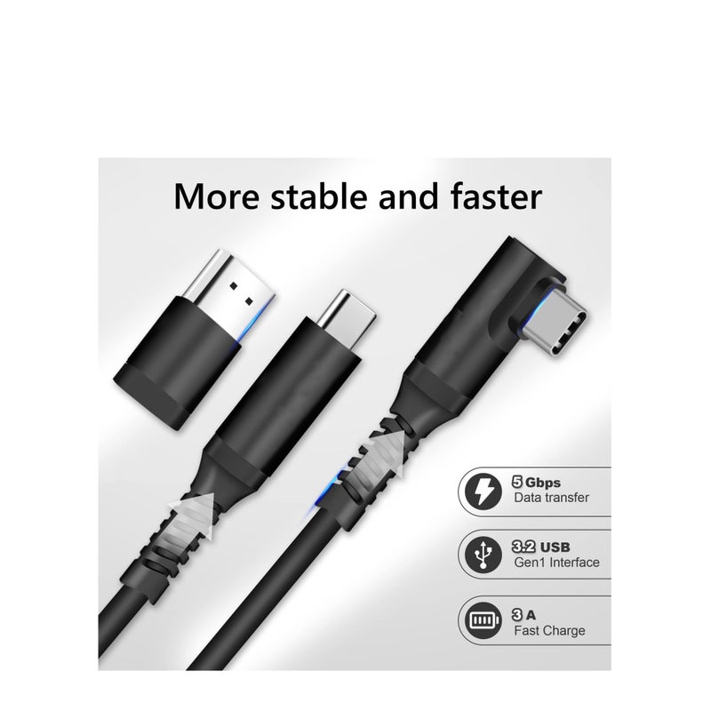 Barakah Compatible for Oculus Quest 2 Link Cable 16FT, VR Headset Cable for Oculus Quest 2 / Quest 1, USB 3.2 Type C to C High Speed Data Transfer Charging Cord for Gaming PC & USB C Chargers - Image 3