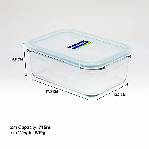 Glasslock Korea Tempered Glass Storage Containers with Lid - Classic 715ml Rectangle - Airtight Food Storage Kitchen Container - Office Lunch Tiffin Box/Bowl, Microwave/Dishwasher/Fridge/Freezer Safe - Image 5