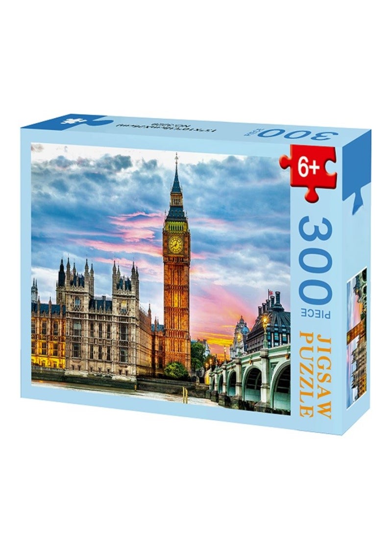 London Landmarks - Big Ben 300-Piece Jigsaw Puzzle for Kids