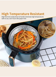 Haidue 50Pcs Air Fryer Liners Greaseproof Nonstick Round Tinfoil  - Image 5