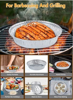 Haidue 50Pcs Air Fryer Liners Greaseproof Nonstick Round Tinfoil  - Image 2
