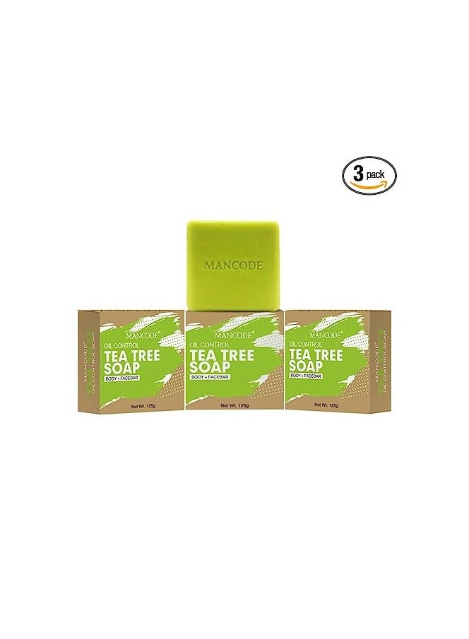 MANCODE Mancode Anti Bacterial Tea Tree Soap pack of 3 - Image 2