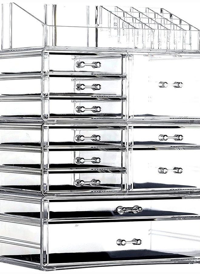 Clear Makeup Storage Organizer Drawers Skin Care X Large Cosmetic Display Cases Stackable Storage Box With 11 Drawers For Dresser,Set of 4 - pzsku/ZD9E88F01AB9B56BF258EZ/45/_/1679267152/1e70b0f0-633e-4bff-96a8-fac2375bda32