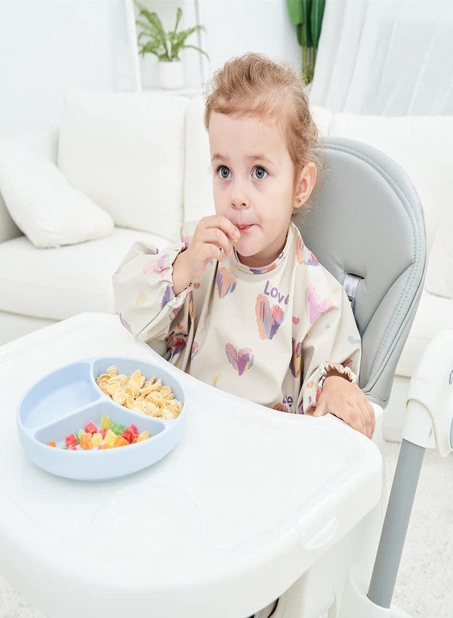 GZMM Waterproof Baby Bibs,Infant Toddler Long Sleeve Feeding Bib With Food Catcher,Easy Clean & Washable - Image 4