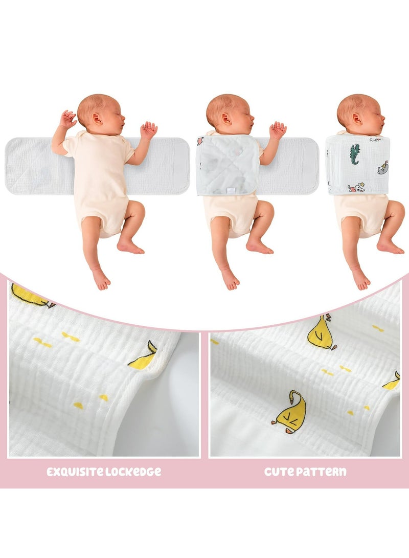 CMGTYYD 6 Pcs Newborn Snuggle Strap Adjustable Arms Swaddle Band Baby Belly Band Arms Safe Swaddle Sleep Wrap Blanket for Newborn Infant Boy Girls - Image 5