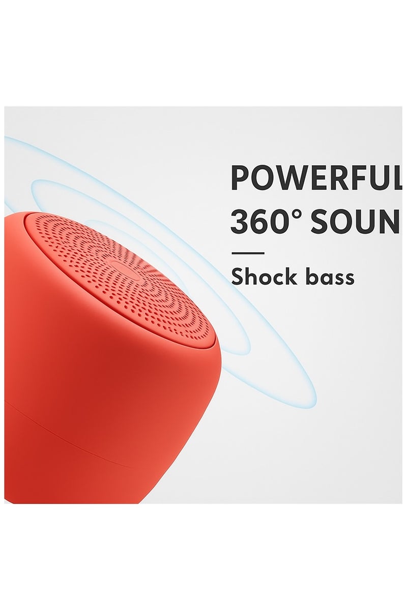 ALTRONE ATRONE Mini Portable Bluetooth Speaker with 18H Playtime, IPX6 Waterproof & 5W HD Sound - Bright Orange - Image 2