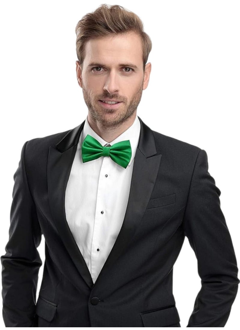 Trenderrs Men's Solid Color Satin Bow Tie  - Image 1