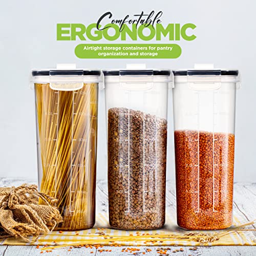 Utopia Kitchen Cereal Containers Storage - Liter Airtight Food Storage Containers & Cereal Dispenser For Pantry Organization And Storage (Clear, 4 Liter Pack of 2) - Image 3