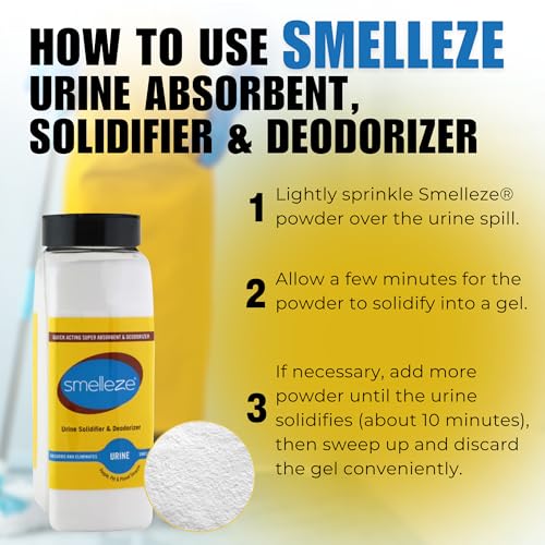 SMELLEZE Urine Absorbent Powder & Poo Gel | Odor Eliminator for Strong Odor | Solidifier & Deodorizer for Portable Toilets, Urinals, Pet Potty, Bedside Commodes| Absorbs Liquids in Minutes | 2 lb. - Image 5