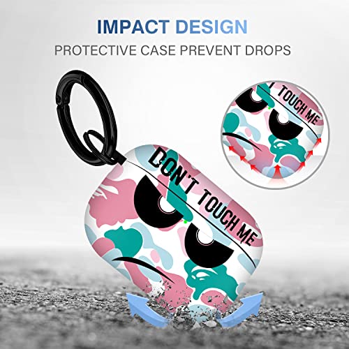 Youtec for Airpods Pro 2nd Generation Case 2022, Don't Touch Me for Airpods Pro 2 Cover with Keychain/Lanyard Soft Cute Shockproof Cover for Women Men Compatible Apple AirPod Pro 2 (Pink) - Image 3