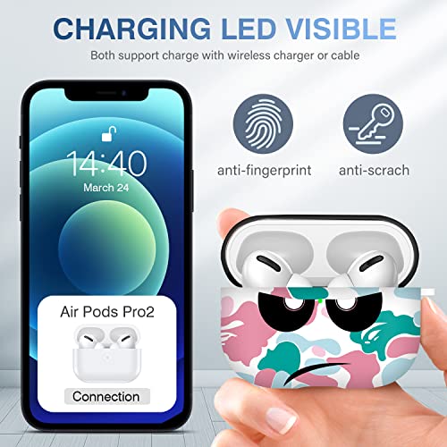 Youtec for Airpods Pro 2nd Generation Case 2022, Don't Touch Me for Airpods Pro 2 Cover with Keychain/Lanyard Soft Cute Shockproof Cover for Women Men Compatible Apple AirPod Pro 2 (Pink) - Image 4
