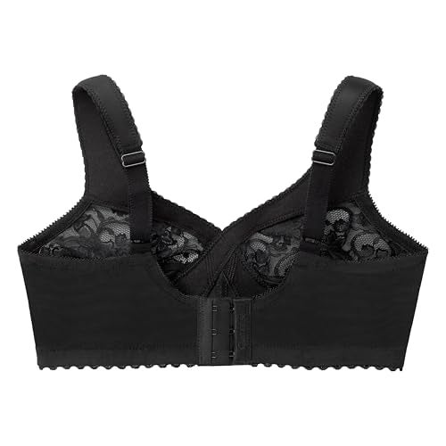 Glamorise Full Figure Plus Size MagicLift Original Support Bra Wirefree #1000 Black - Image 4