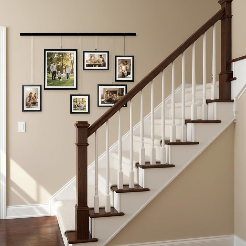 Edenseelake Exhibit Picture Frame Gallery Set, Wall Hanging Collage Frame for Various Sizes 4x4, 4x6, 5x7, 8x10 Inch Photos, Black - Image 5