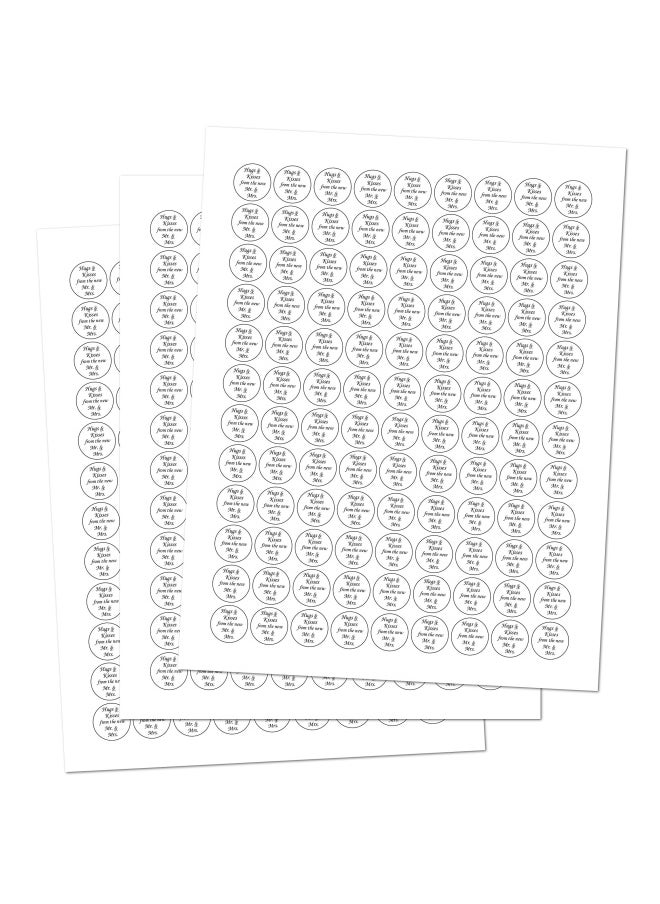 RokAPary 324 Hugs And From The New Mr. Mrs.wedding Stickers Chocolate Drops Labels Stickers For Weddings Bridal Shower Engagement Party Decorations Party Favors Decor For  - Image 5