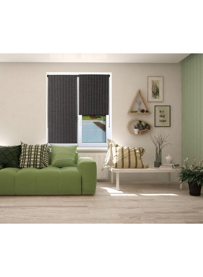 LUANCE Woven Bamboo Roller Blinds Black 120 x 180 cm 352712018095 - Image 3