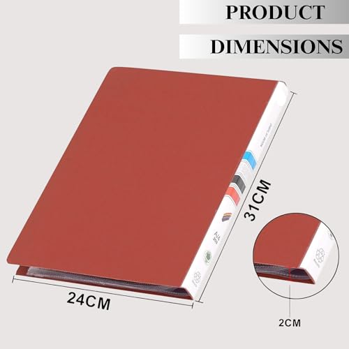 TULMAN 40 Pockets Bound A4 Size Presentation Display Book Portfolio File Binders with Plastic Clear Sleeves Document Organizer for Music Sheets Artwork Drawing for School - (Color May Vary) - 2 Pack - Image 2