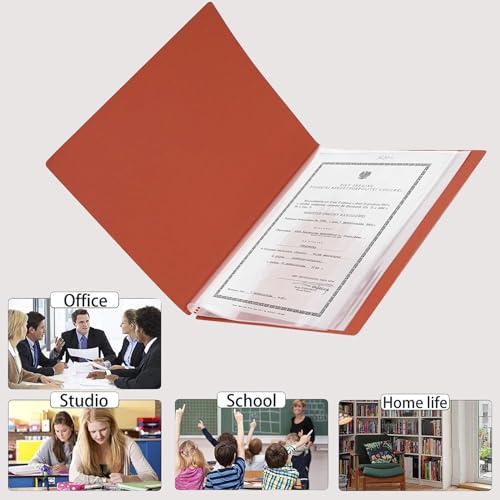 TULMAN 40 Pockets Bound A4 Size Presentation Display Book Portfolio File Binders with Plastic Clear Sleeves Document Organizer for Music Sheets Artwork Drawing for School - (Color May Vary) - 2 Pack - Image 5