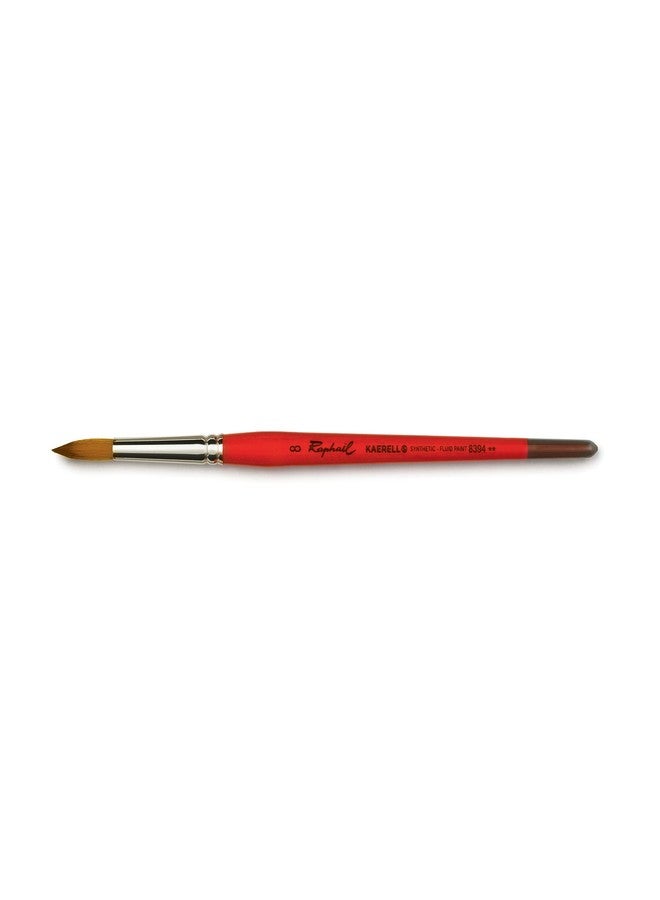 Raphael Kaerell Short Handle Watercolor Brush, Round, 8, Natural