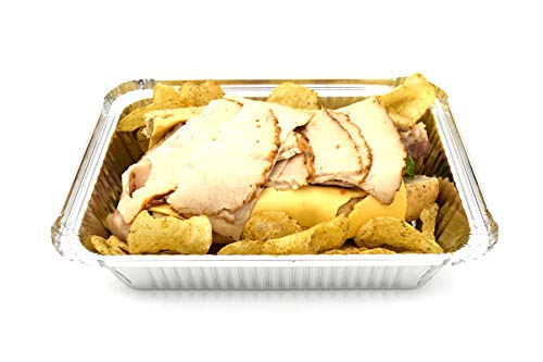 Fig & Leaf (120 Pack) Premium 2.5-LB Takeout Pans with Lids - 8.6" x 6.1" x 2" l Heavy Duty Disposable Aluminum Foil for Catering Party Meal Prep Freezer Drip Pans BBQ Potluck Holidays - Image 5