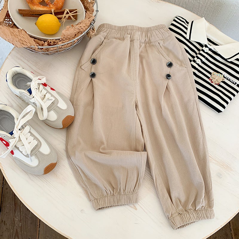 7902 Boys Summer Pants Anti-Mosquito Pants Small And Medium-Sized Children Summer Thin Casual Pants Boys Trendy Trousers - Image 1