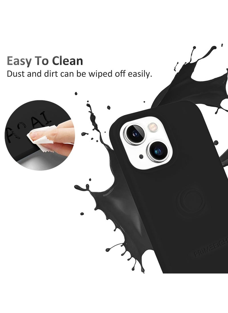 PRIMEEIGHT - iPhone 15 Case 6.1 inch Shockproof Curved Edges apple iphone 15 case Anti Scratch iphone 15 protective case BLACK - Image 1